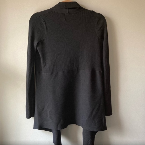 Elie Tahari Shawl Collar Drape Front Cardigan sz L - Picture 2 of 7